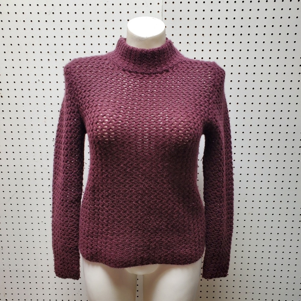 Halogen Cashmere Open Knit Sweater Med